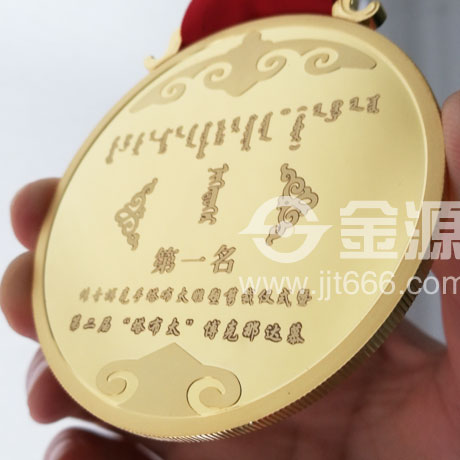 纯银奖牌表面局部激光